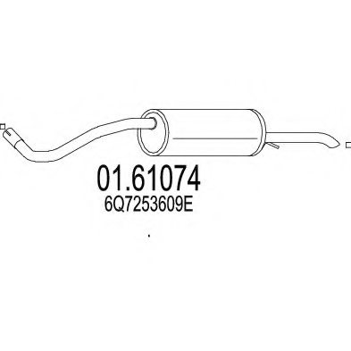 MTS 01.61074 End Silencer
